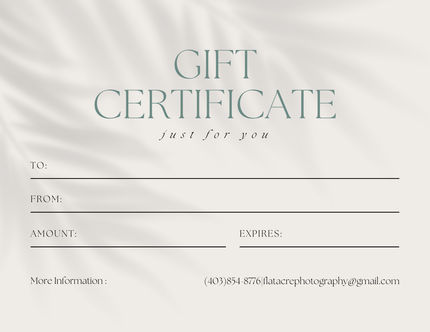Gift Certificate